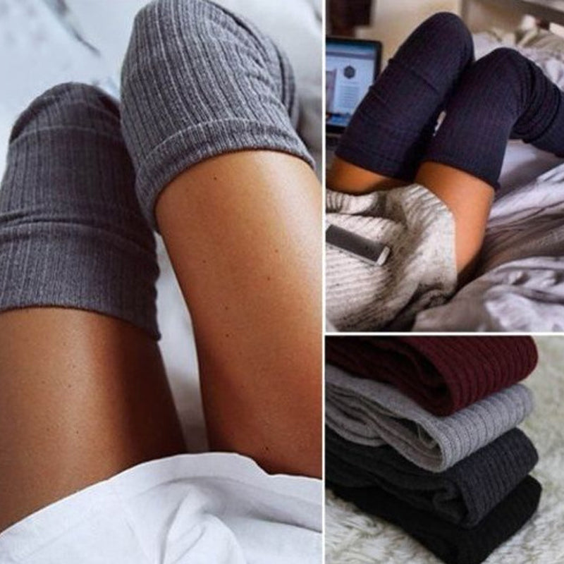 Extra Long Thigh High Cotton Socks