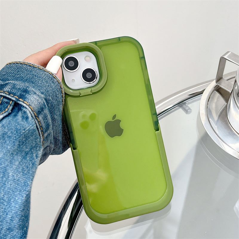 Double Stand Transparent TPU Iphone Case