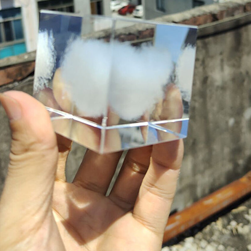 Cloud Crystal Cube Ornaments