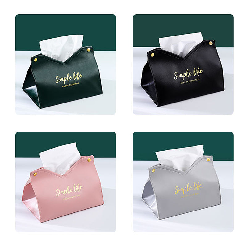 Leather Tissue Storage Box