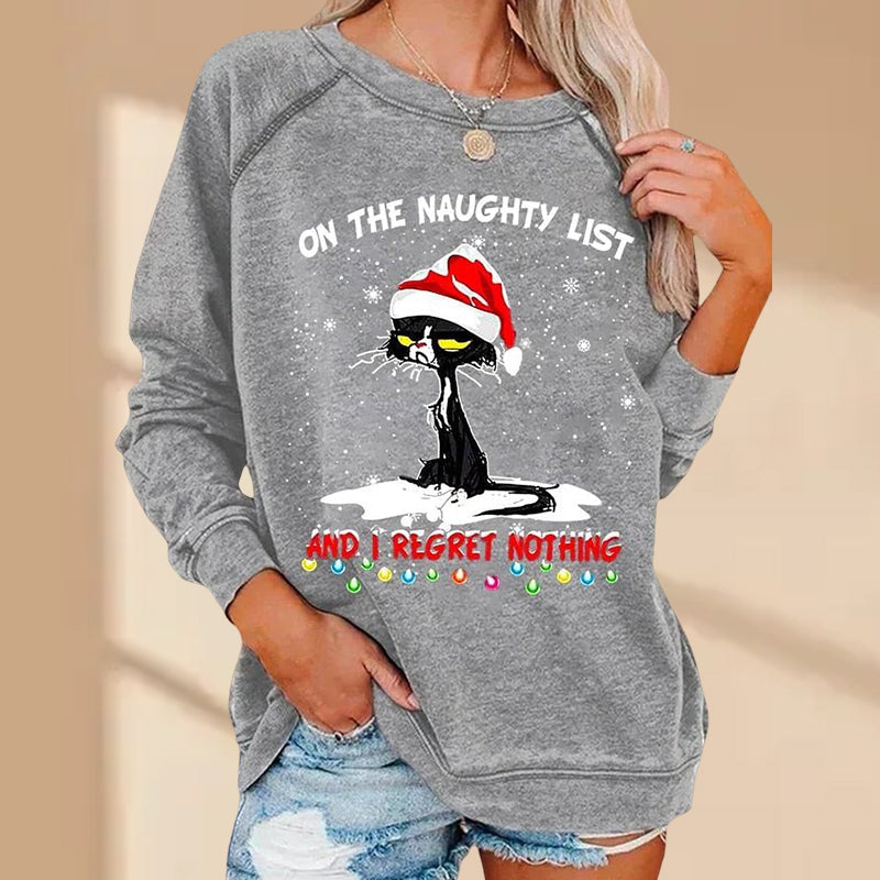 Christmas Print Pullover Sweatshirt