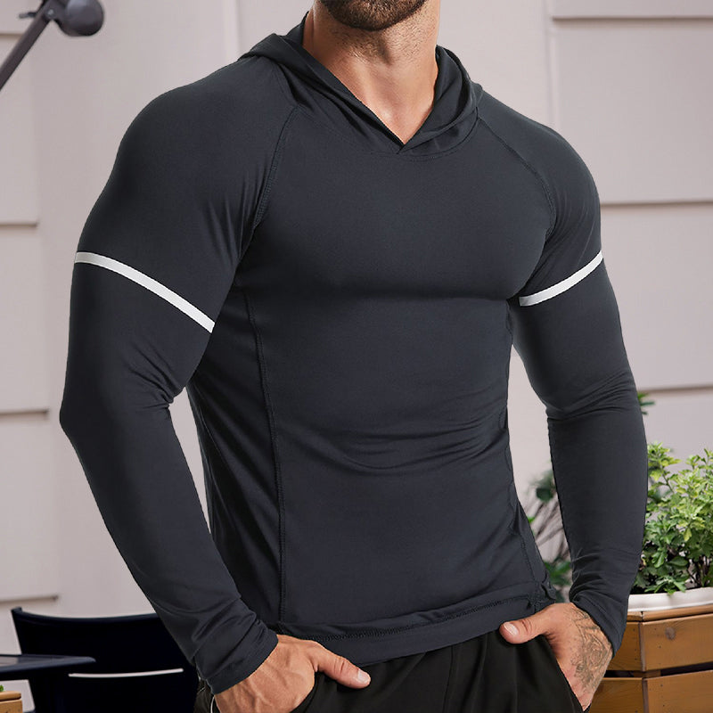 Long Sleeve Workout Hoodie Shirts for Men