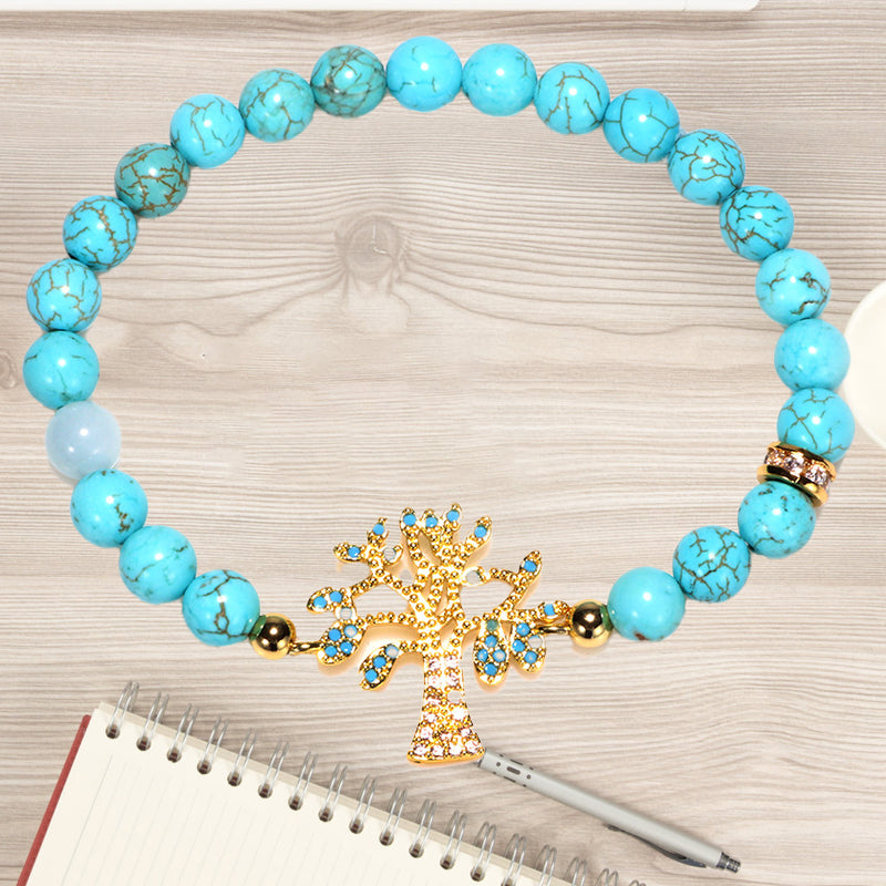 Turquoise Life of Tree Healing Bracelet