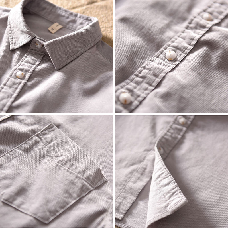 Men's Casual Solid Button Up Shirts