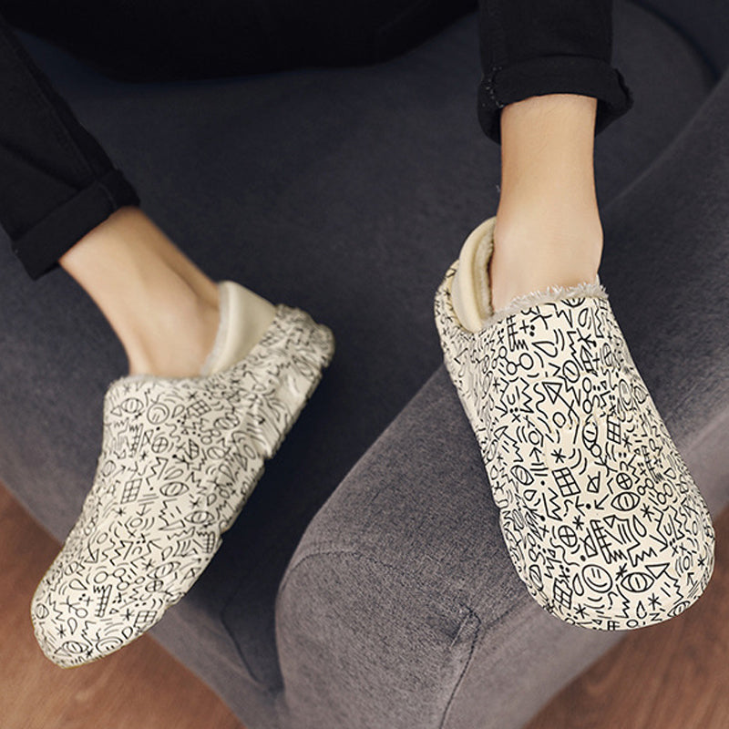 Men's Indoor Warm Plush Cotton Shoes