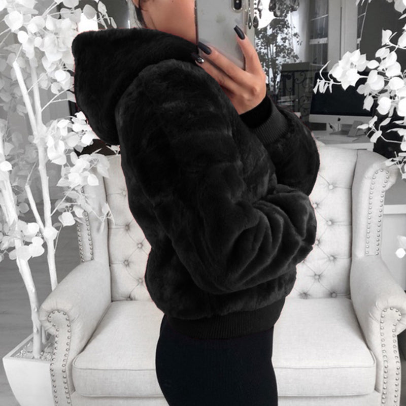 Hooded Plush Jacket