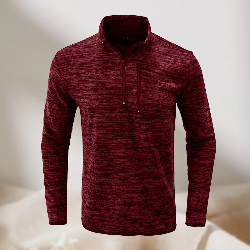Men's Half Zip Stand Collar Sweatshirt