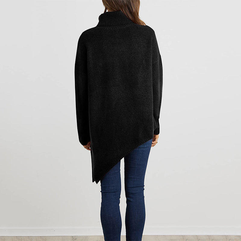 Irregular Turtleneck Sweater