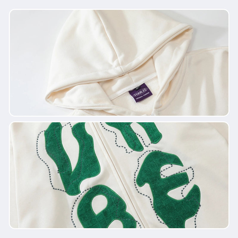 Letter Embroidered Hoodie