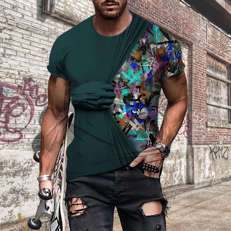 Men's 3D Print Graphic T-shirt