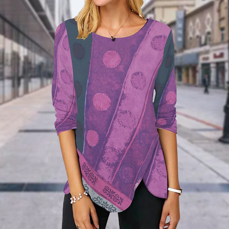 Ethnic Print Long Sleeve T-Shirt