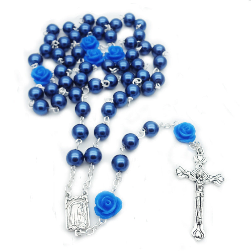 Cross Rosary Crucifix Necklace