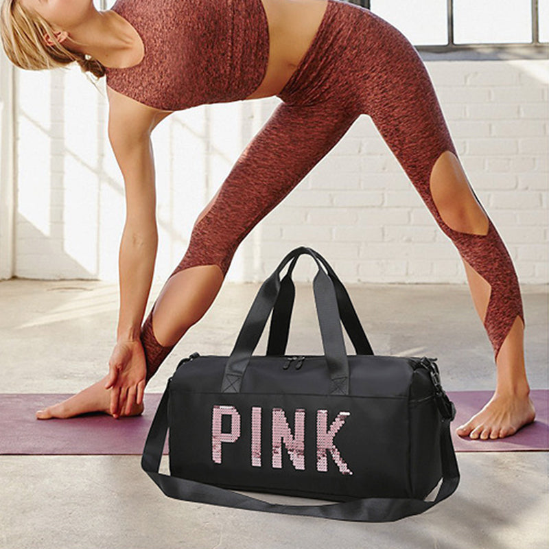 Nylon Pink Fitness Bag