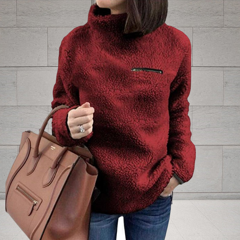 Zip Turtleneck Thermal Sweater