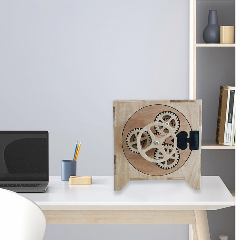 Gear Safe Wooden 3D Puzzle DIY decoration