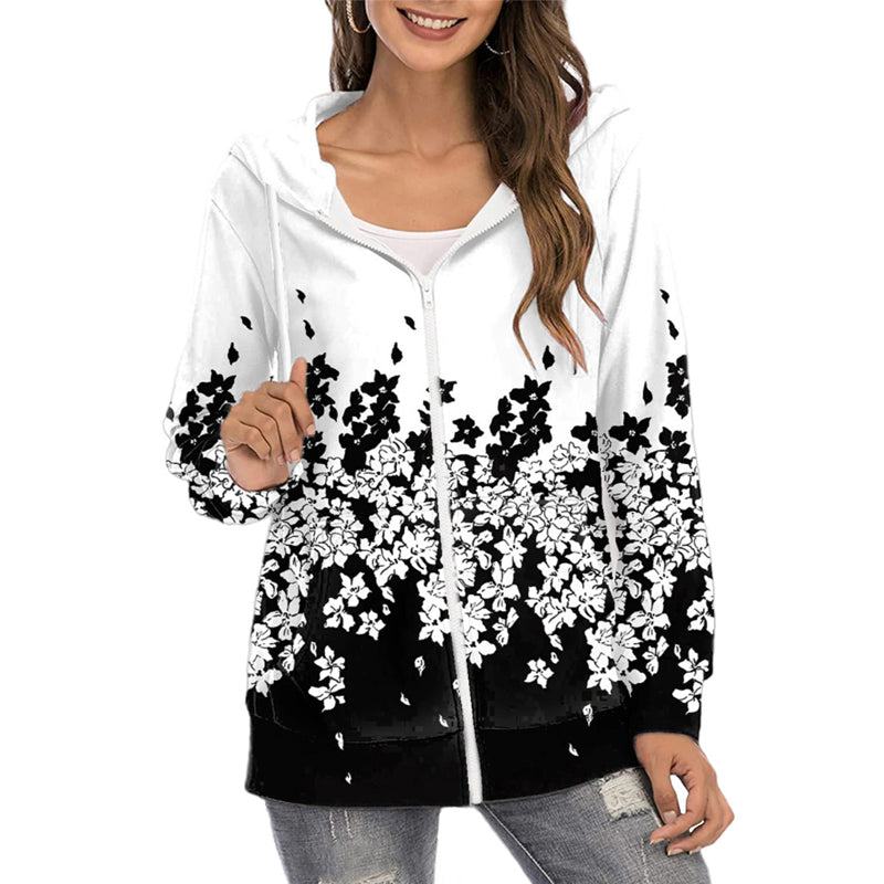 Gradient Print Hooded Sweatshirt