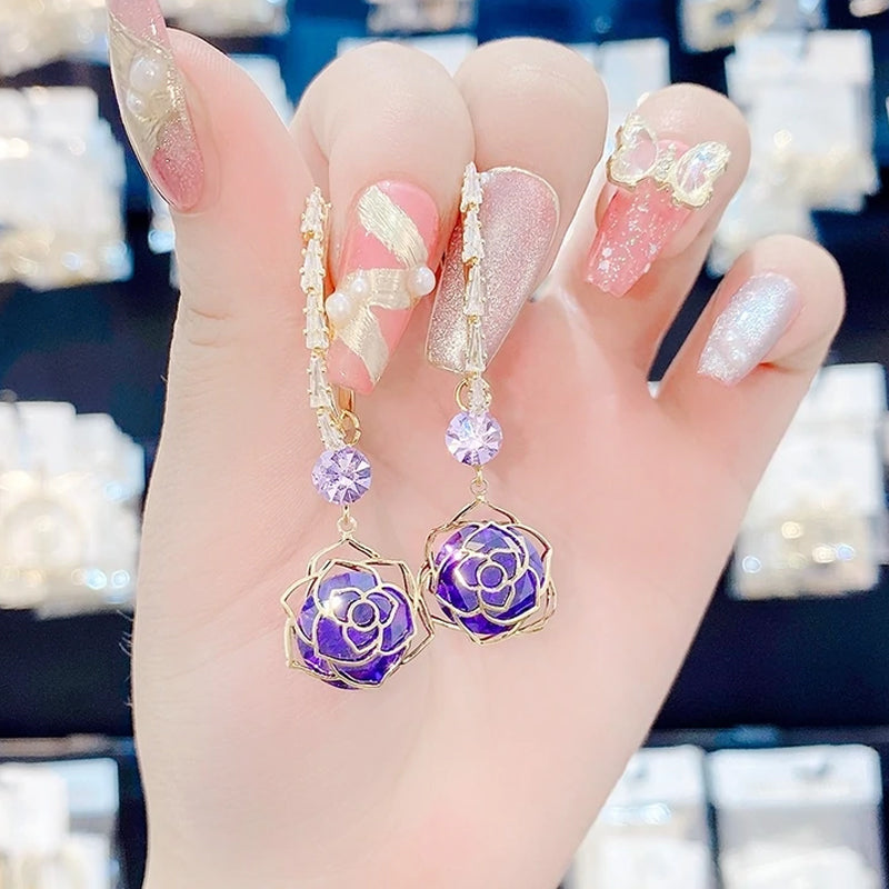 Hollow Rose Earrings