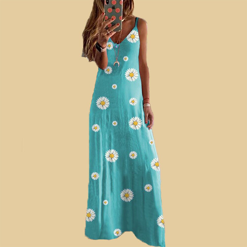 Daisy Print Slip Dress