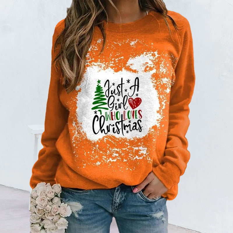 Christmas Motif Print Long-sleeved T-shirt