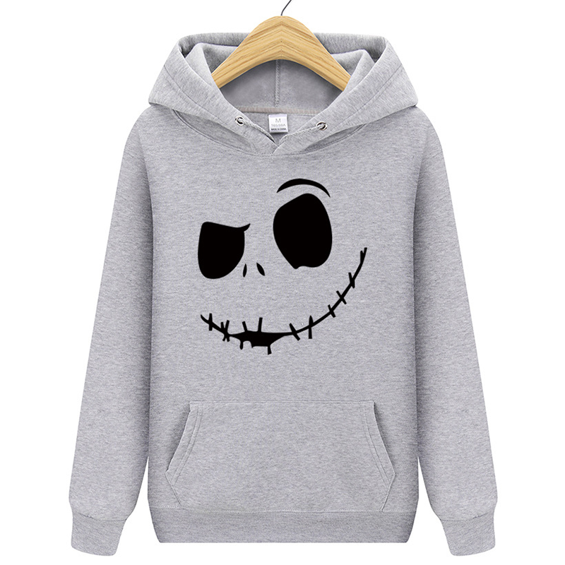 Men's Halloween Smiley Print Hoodie