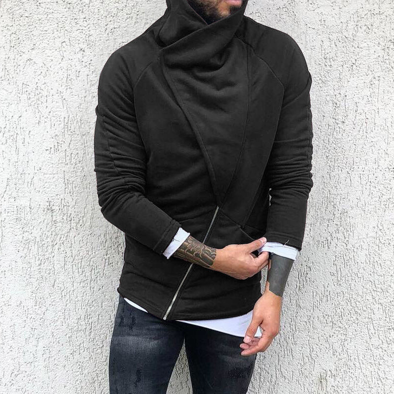 Solid Hooded Long Sleeve Jacket