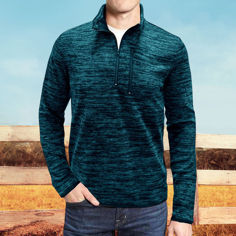 Men's autumn and winter zipper turtleneck t-shirt