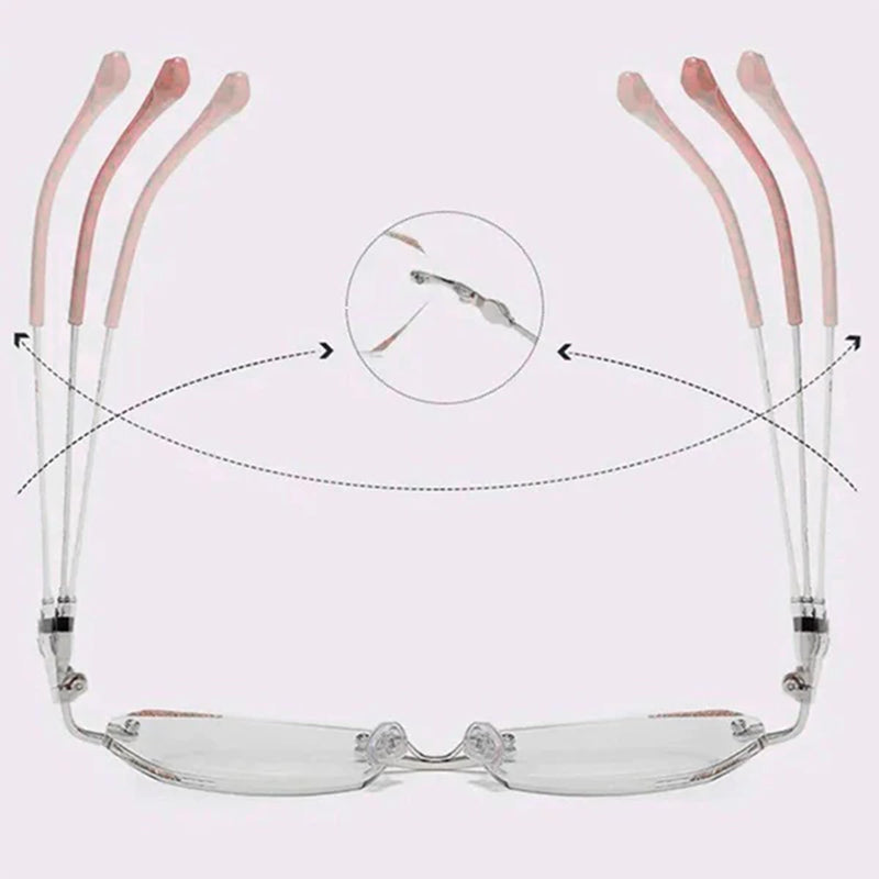 Fashionable Anti-blue Light Rimless Reading Glasses