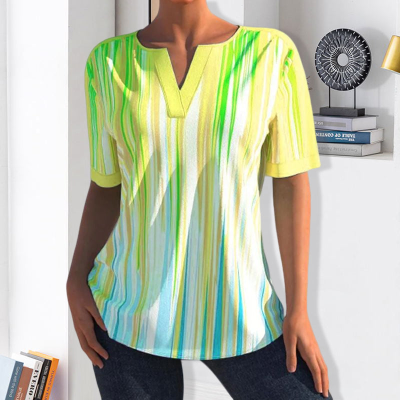 V Neck Gradient T-Shirt