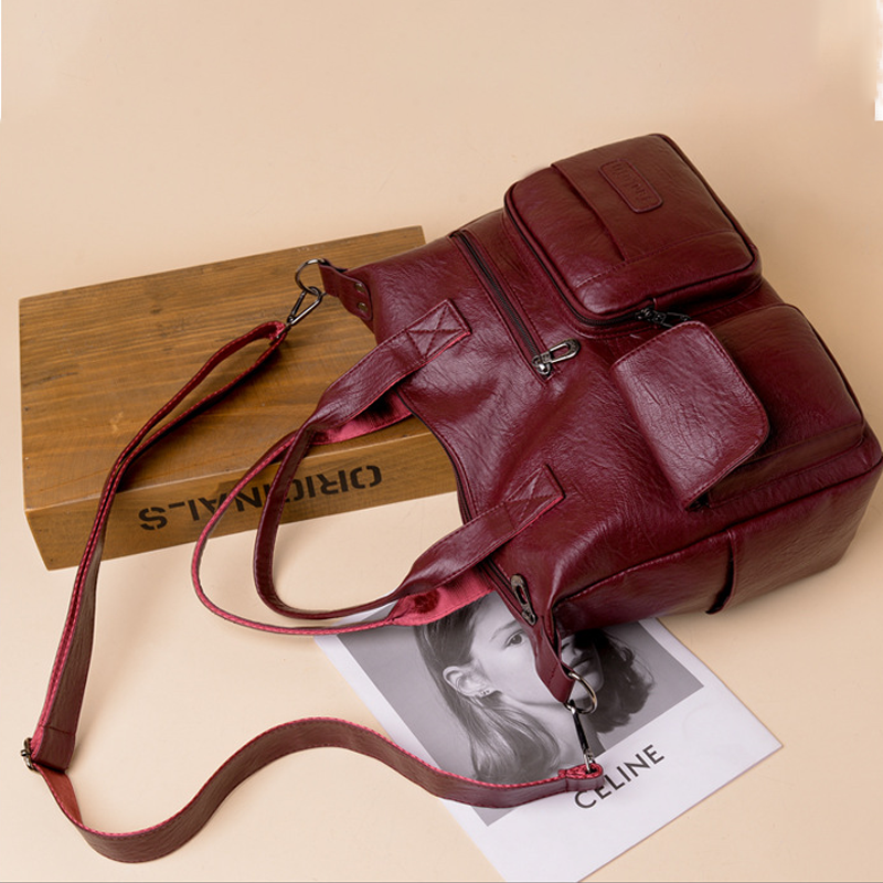 Soft Leather Ladies Casual One-Shoulder Messenger Bag