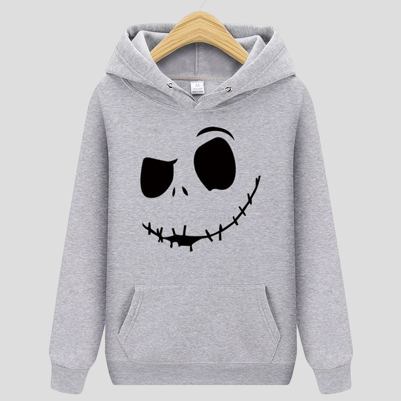 Men's Halloween Smiley Print Hoodie