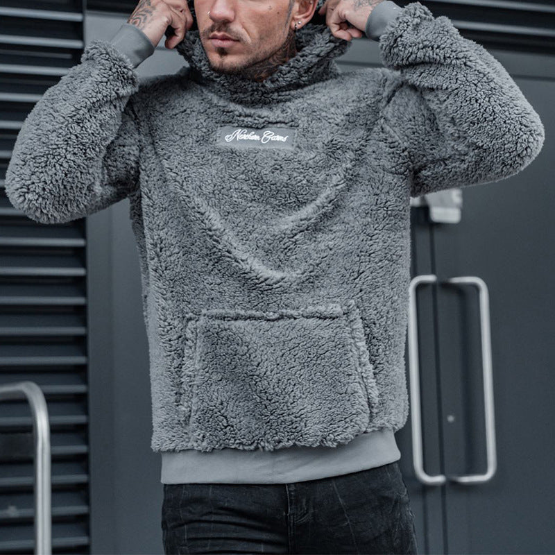 Men's Plush Hooded Sweatshirt