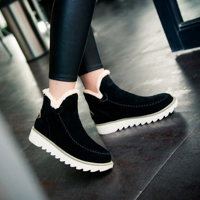 Winter Flat Heeled Platform Snow Boots