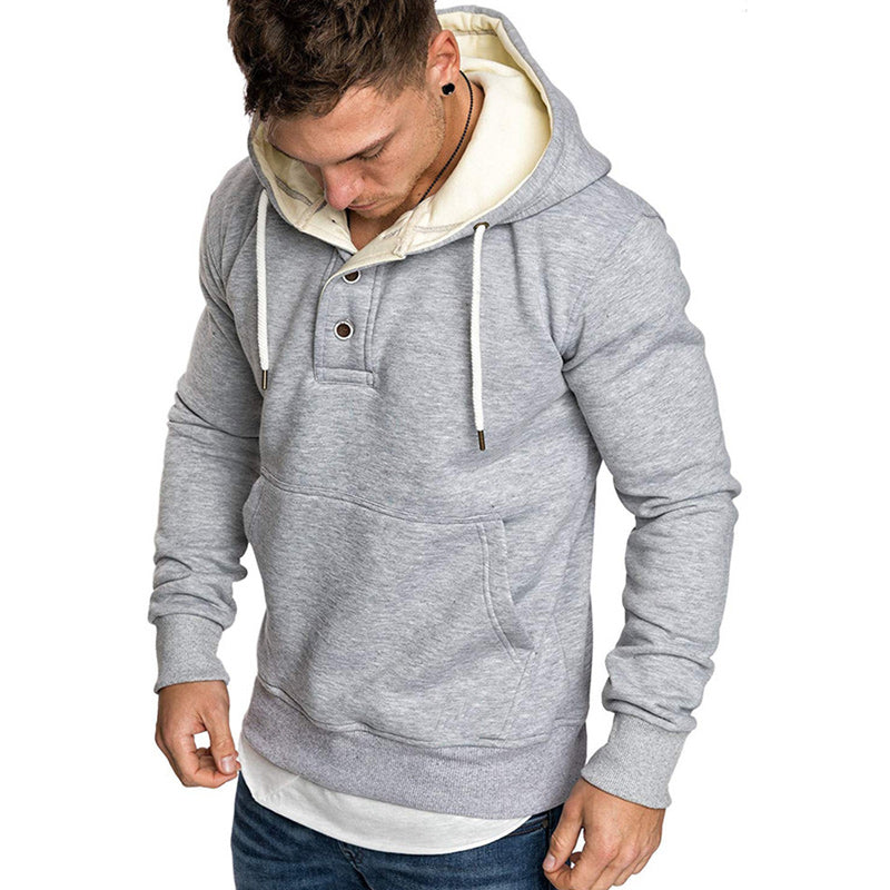 Hooded Button Sweater