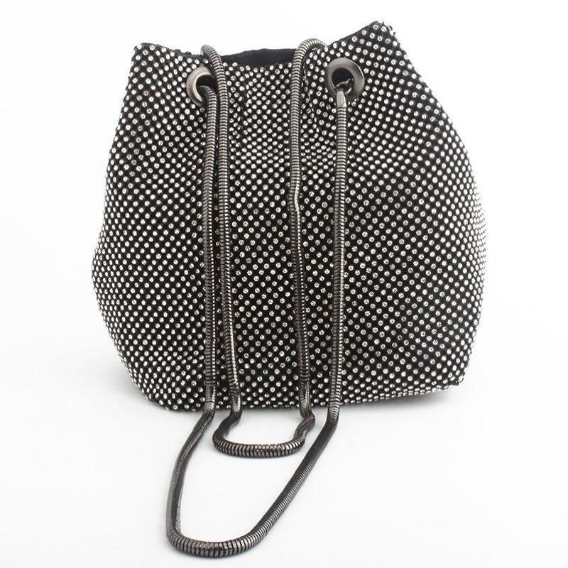 Elegant Bejeweled Rhinestone Bucket Bag