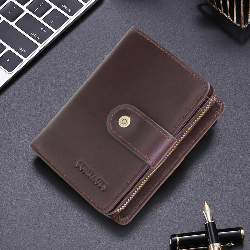 Genuine Leather Passport Holder Cover Wallet with Multi Card Slots