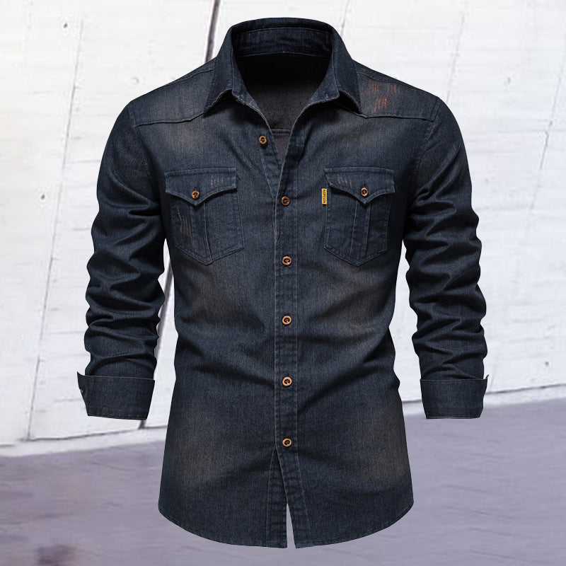 Men's Western Basic Denim Shirt