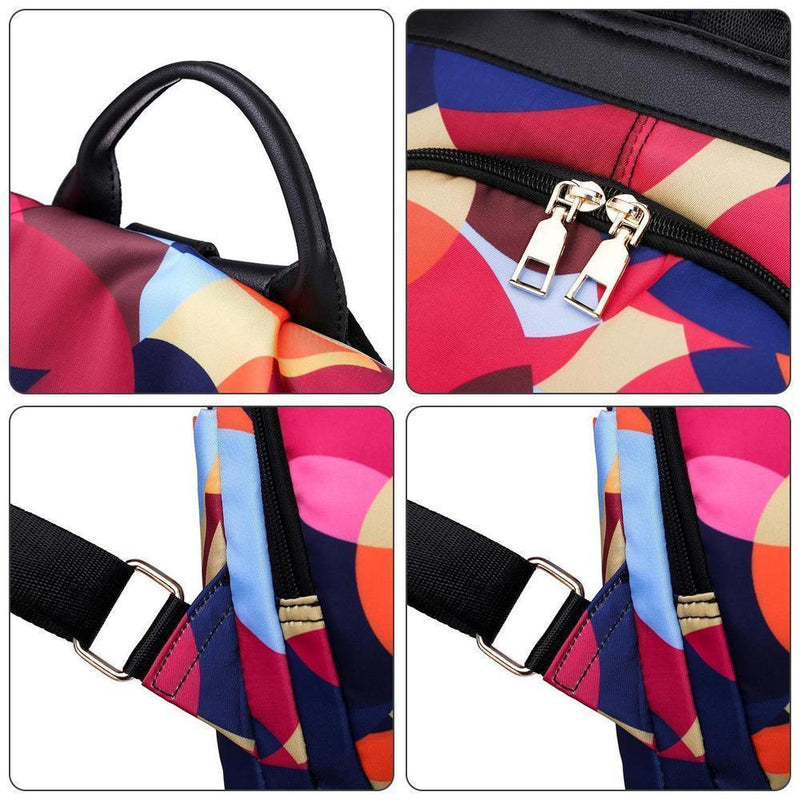 Women's Oxford Fabric Print Anti-theft Backpack
