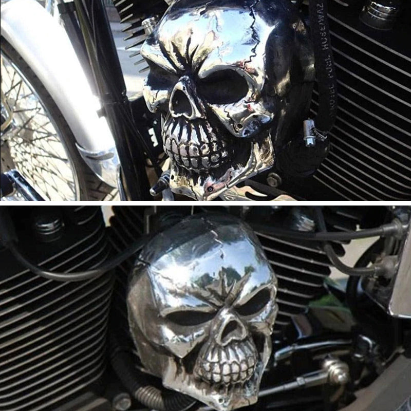 Motorcycle Skull  Horn Cover