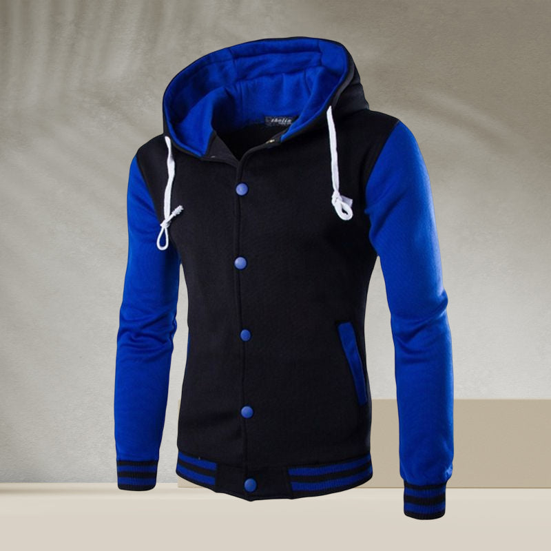 Men's Hooded Baseball Jacket