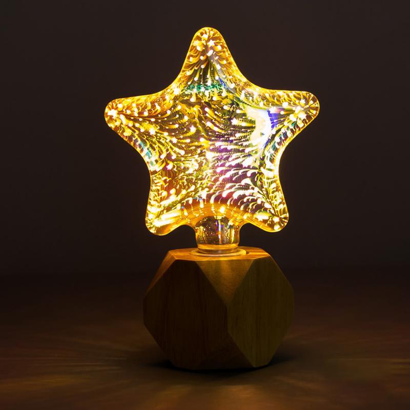 3D Fireworks Decorative LED Light Bulb