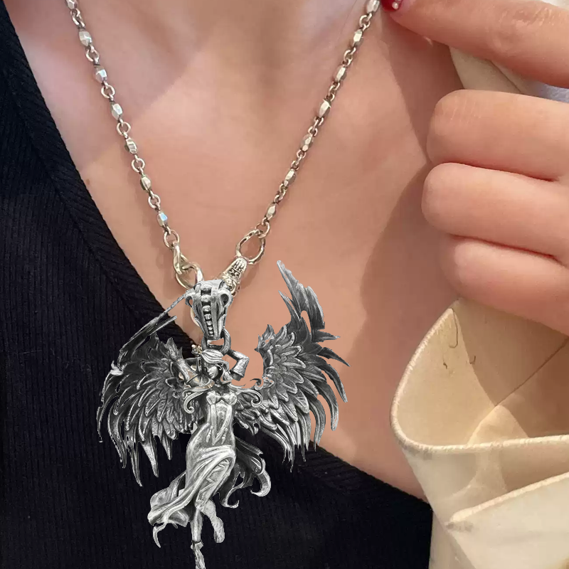 Evil Angel Pendant Necklace