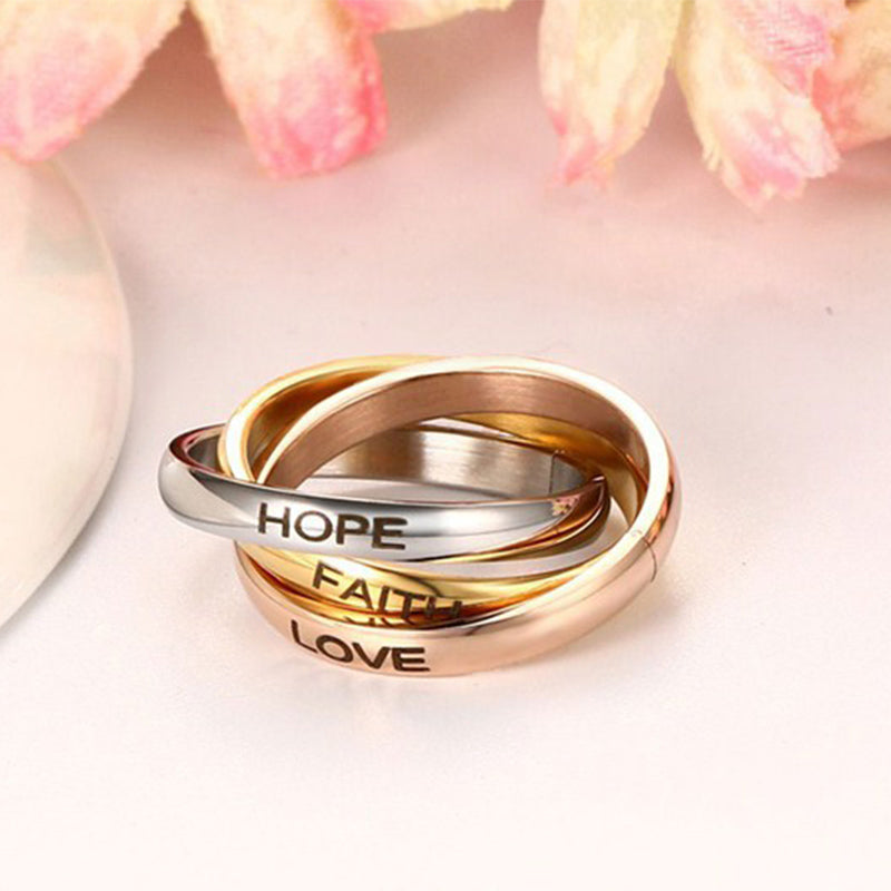 Anxiety Relieving Triple Interlocking Ring