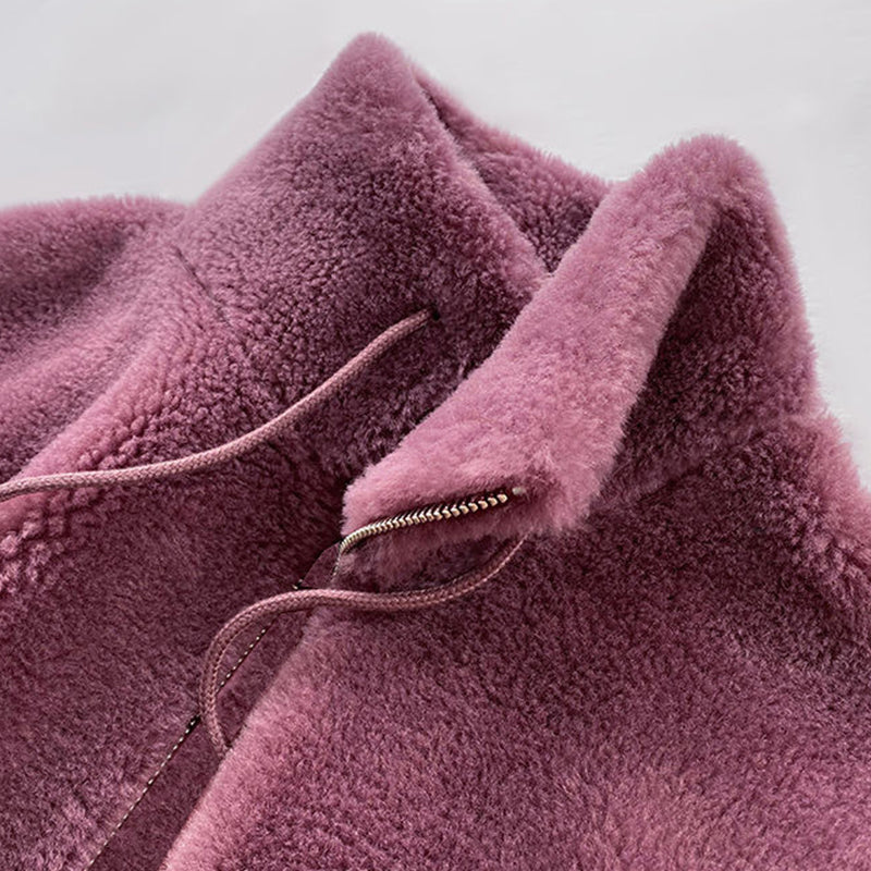 Padded Coat Stand-collar Double-faced Fleece Jacket