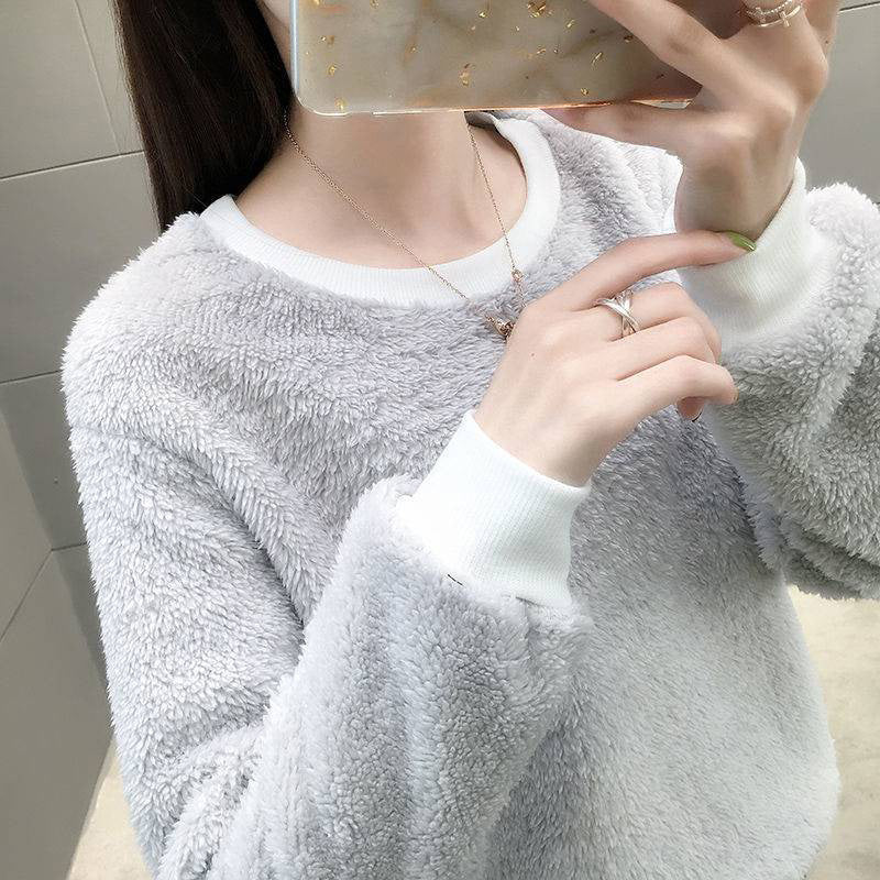 Women's autumn and winter solid color sweater