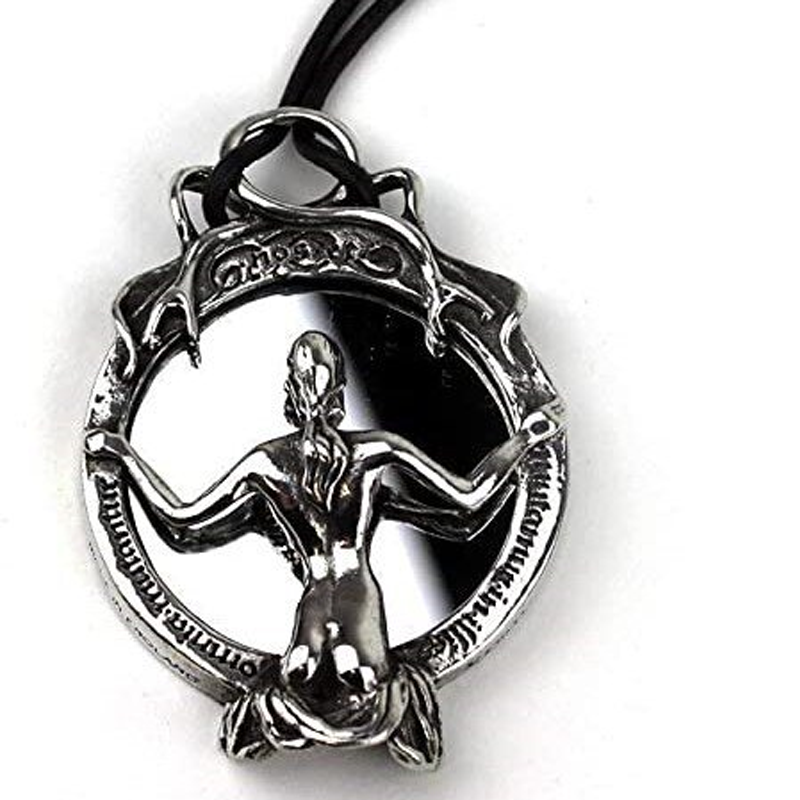 Skeleton Ghost Mirror Goth Punk Dark Style Pendant