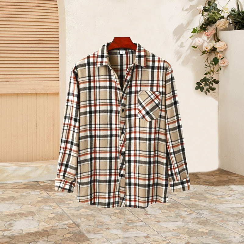 Men's Plaid Loose Shirt