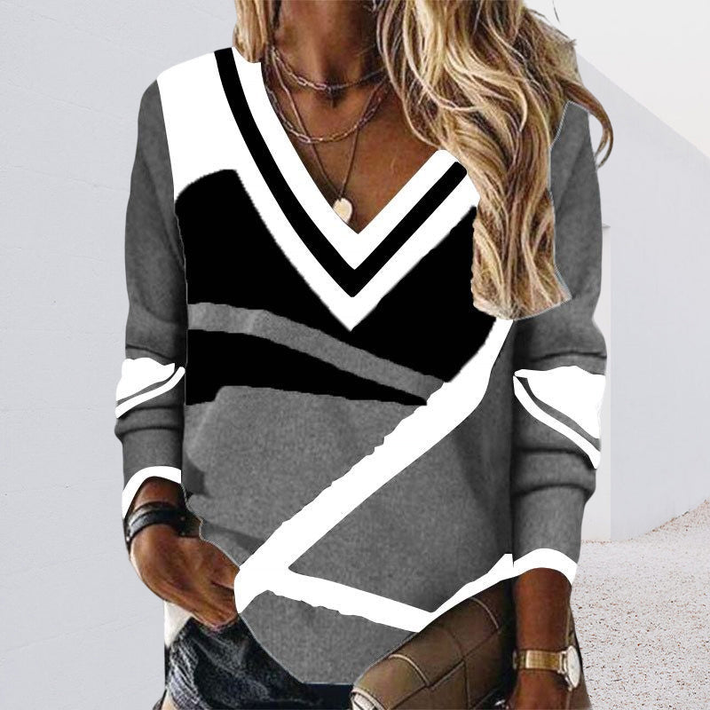 Contrasting Geometric Print T-shirt