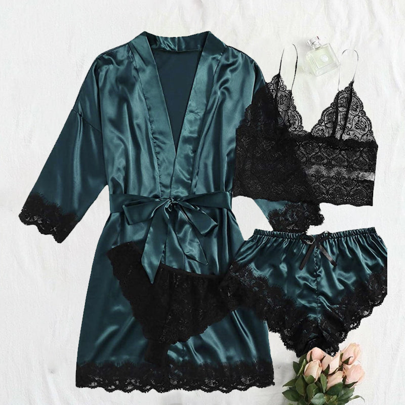 Women's Sleepwear 4PCS Pajama Set