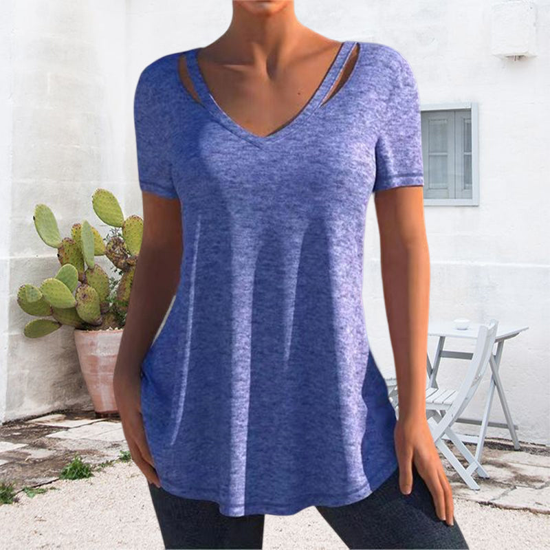Casual Solid Color Short Sleeve T-Shirt