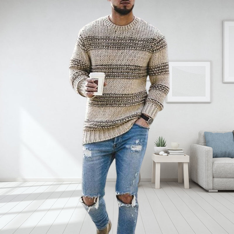 Men's Striped Crewneck Sweater